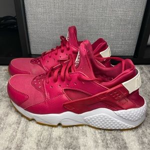 Nike Air Huarache Fuchsia Pink Running Shoes Sneakers Lace Up